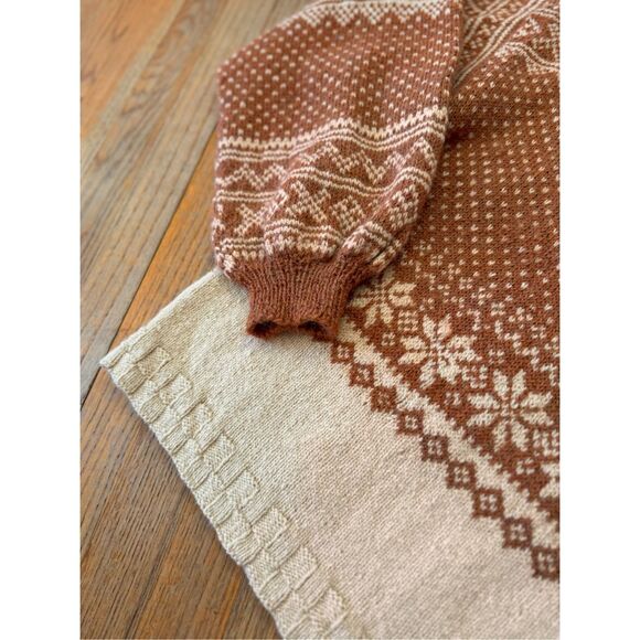 Handmade Wool/Angora Women’s Sweater L Embroidered Collar - Picture 13 of 13